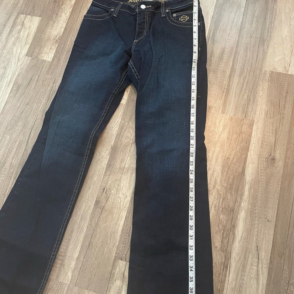 Vintage Women's Harley Davidson Denim Jeans Sz 4 - Picture 3 of 12